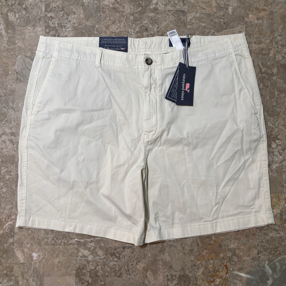 Vineyard Vines Shorts Mens 40 Beige Island Short Cotton Blend Golf Resort